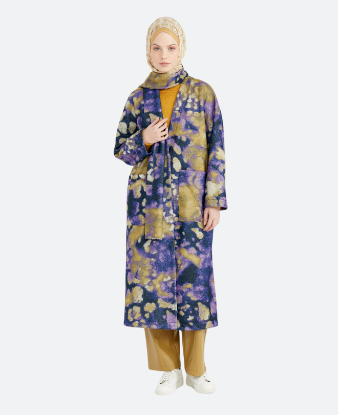 Manteau Col En Feutre Usé